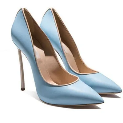 Spring pointed metal heel banquet dress women wedding shoes
