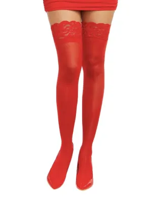 Stay Up Sheer Thigh High Red