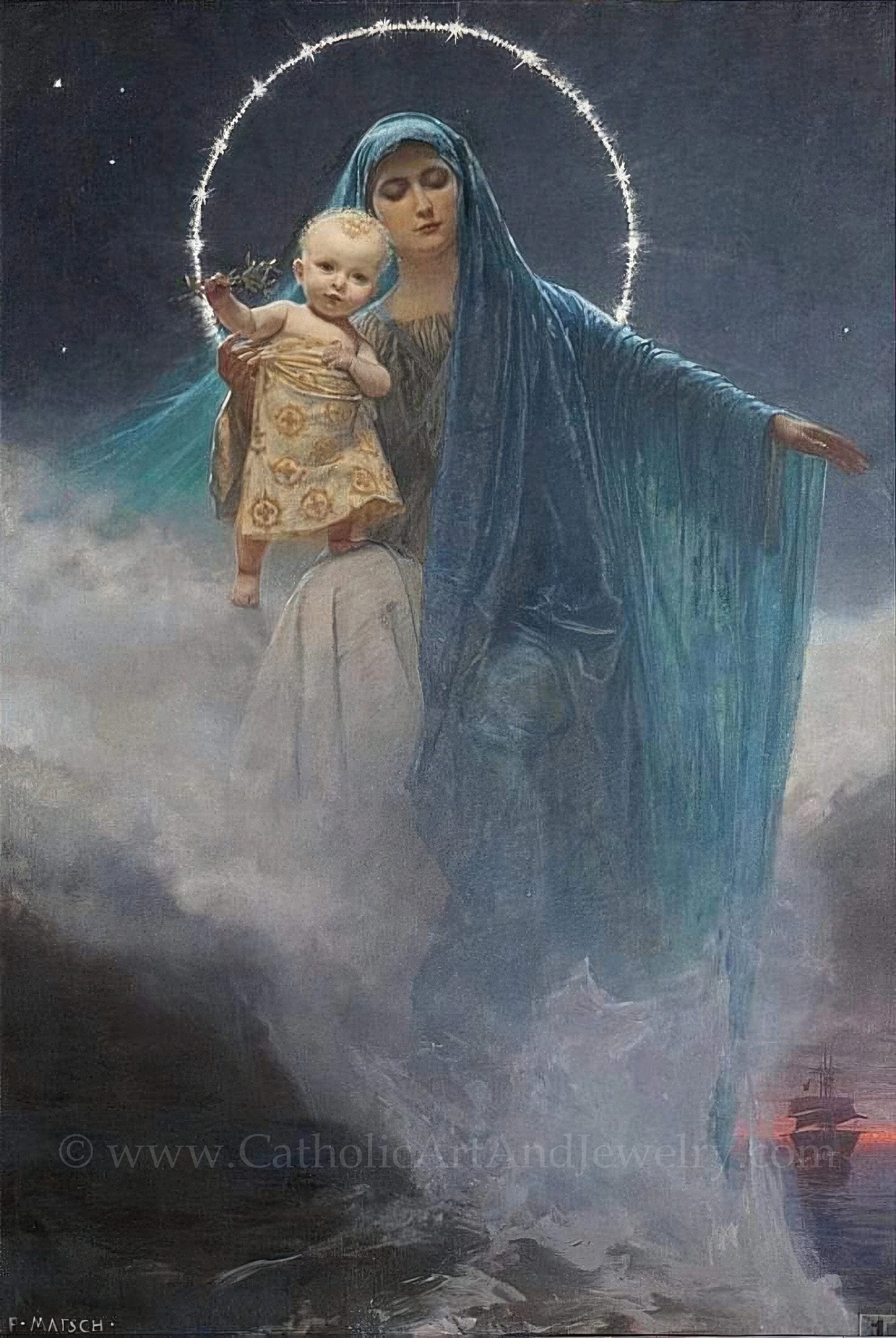 Stella Maris – Franz Matsch – Beautiful Catholic Art – Catholic Gift – Archival Quality