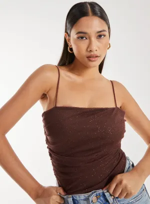 Strappy Sparkle Mesh Bodysuit