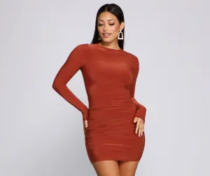 Sultry Lace-Up Stylish Back Bodycon Dress