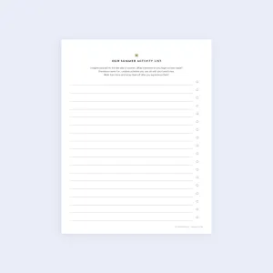 Summer Activity List - Printable