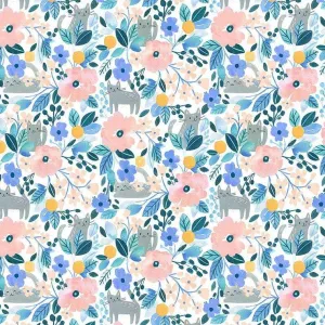 Summer Lovin Kitty Floral in Mutli by Clara Jean