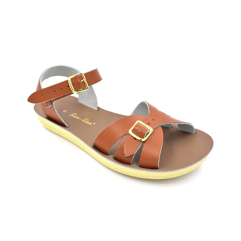 Sun -san Boardwalk sandal (tan, Adult)