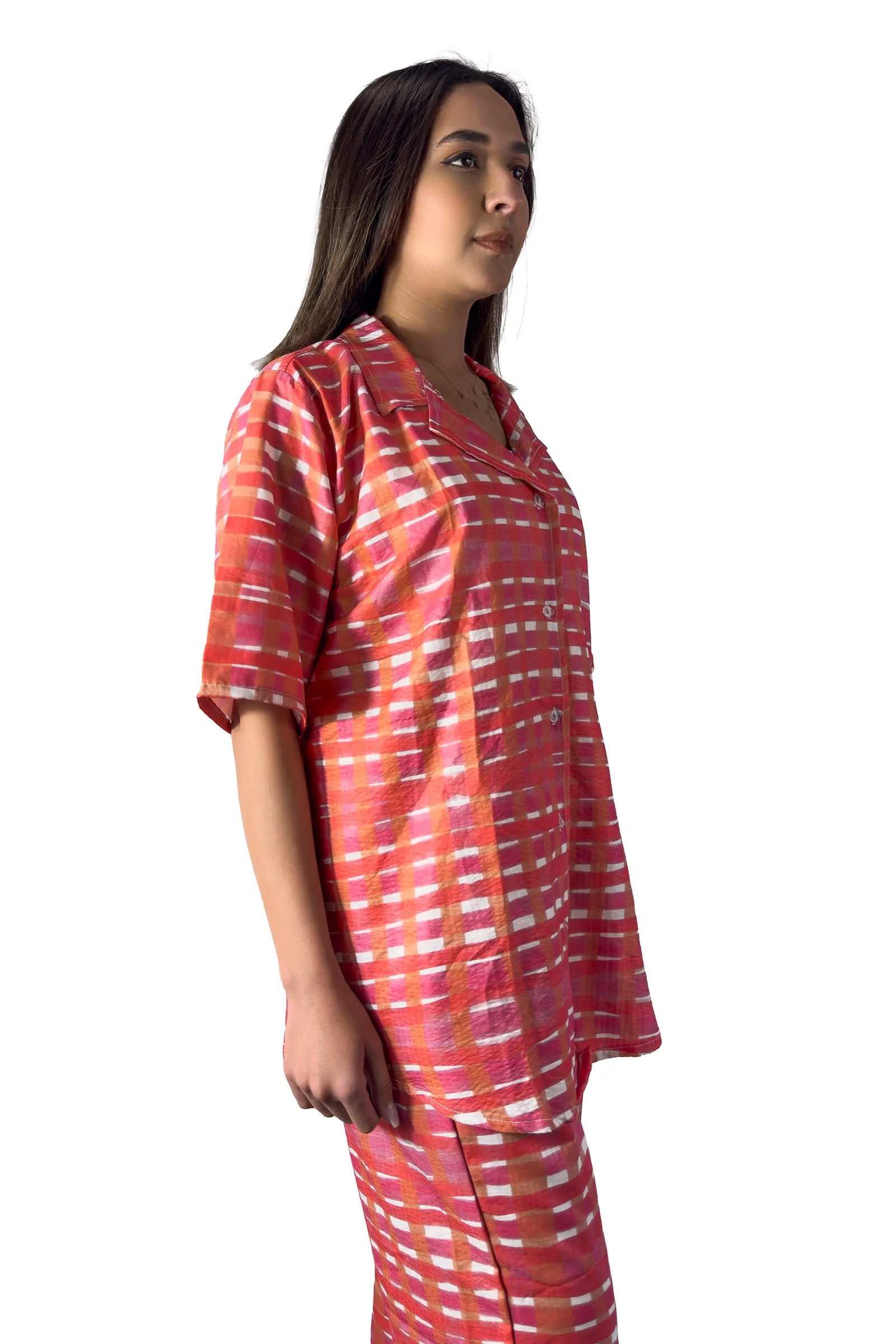 Sunset Glow Plaid Set