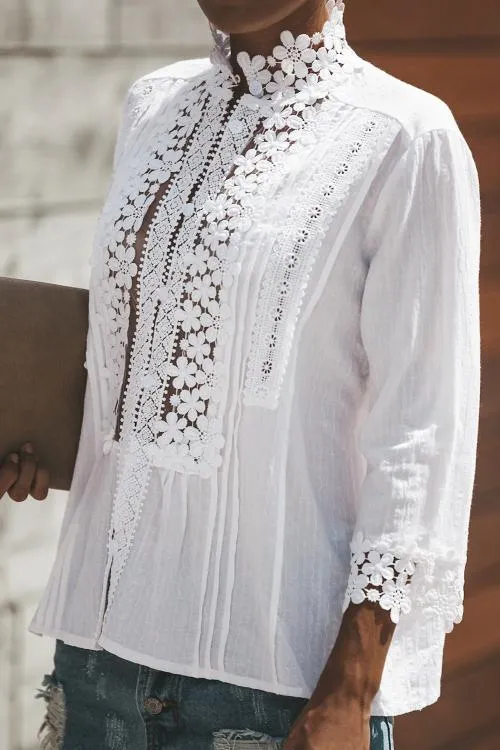 Sweet Mary Crochet Lace Top
