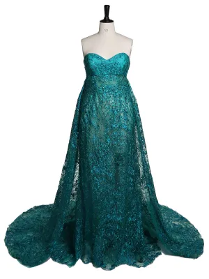 Sweetheart Neck Mermaid Evening Dress Lace Party Dress for Photography Elegant Maternity Dress for Baby Shower