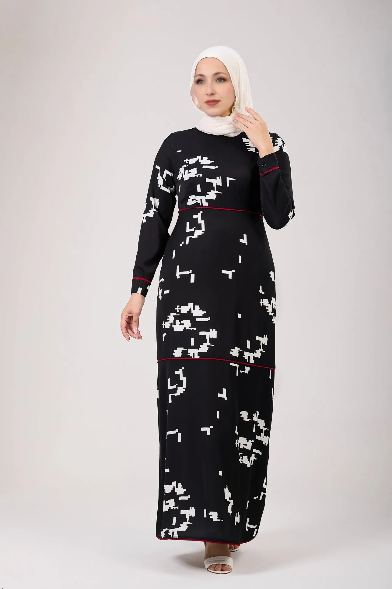 Tharwat Pixel Noir Modesty Dress