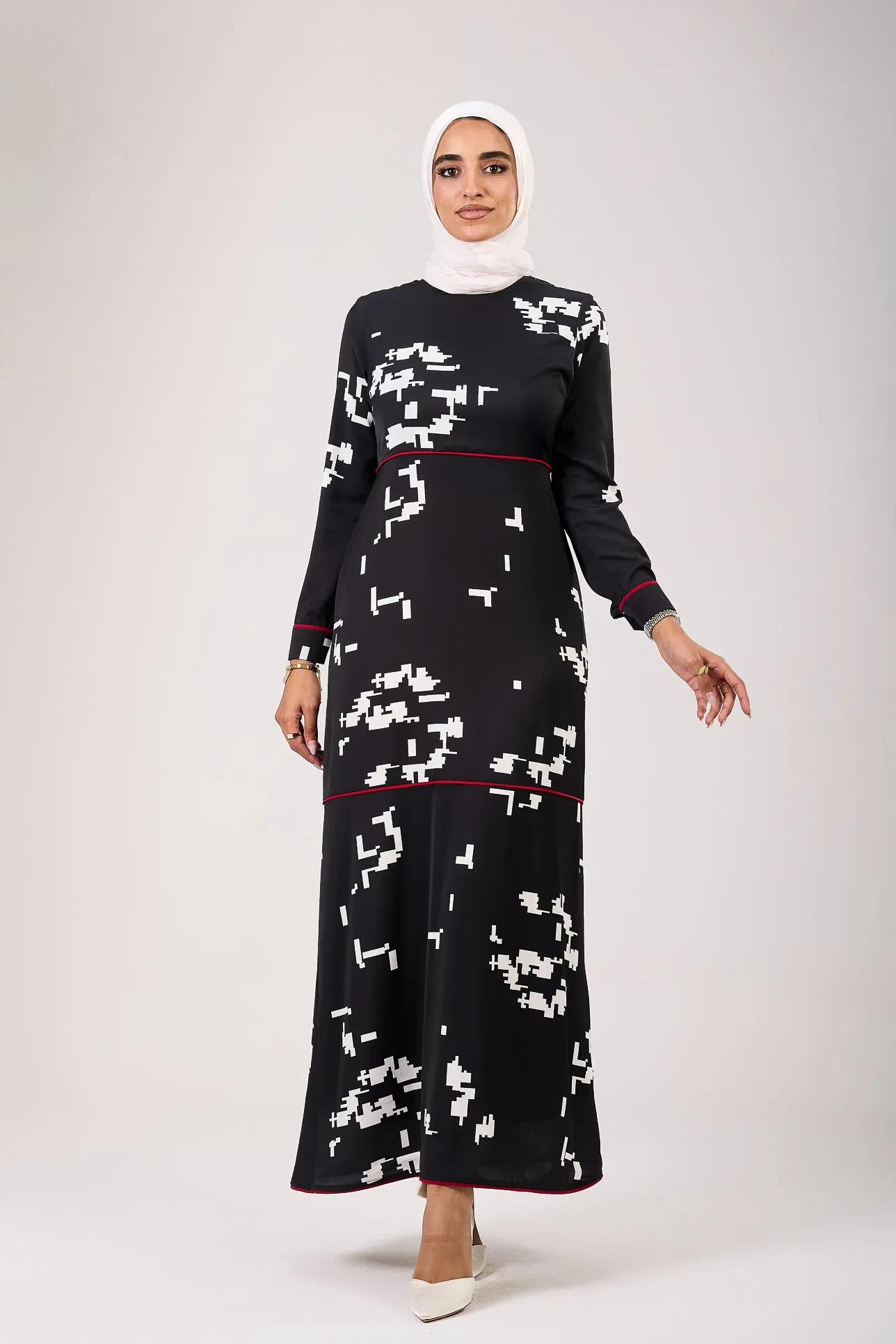 Tharwat Pixel Noir Modesty Dress
