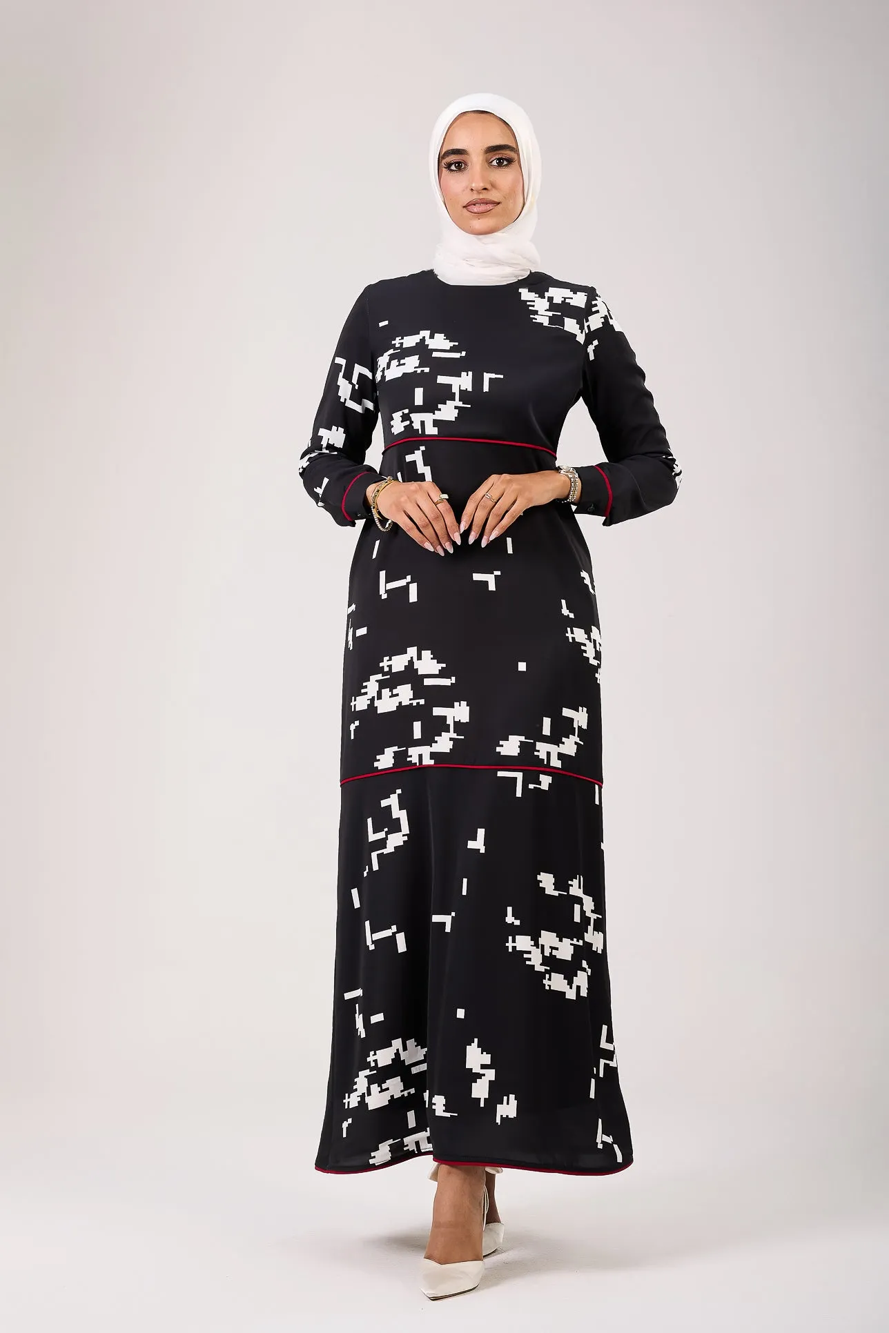 Tharwat Pixel Noir Modesty Dress