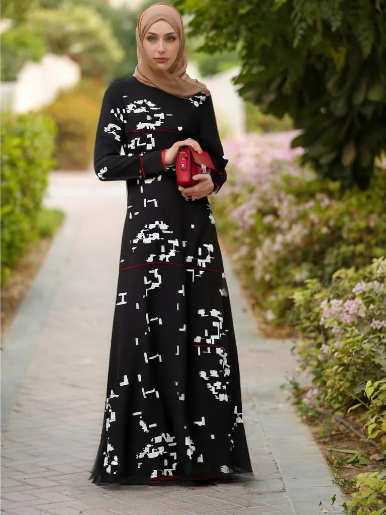 Tharwat Pixel Noir Modesty Dress