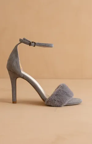 The Hadley | Grey Feather Heels