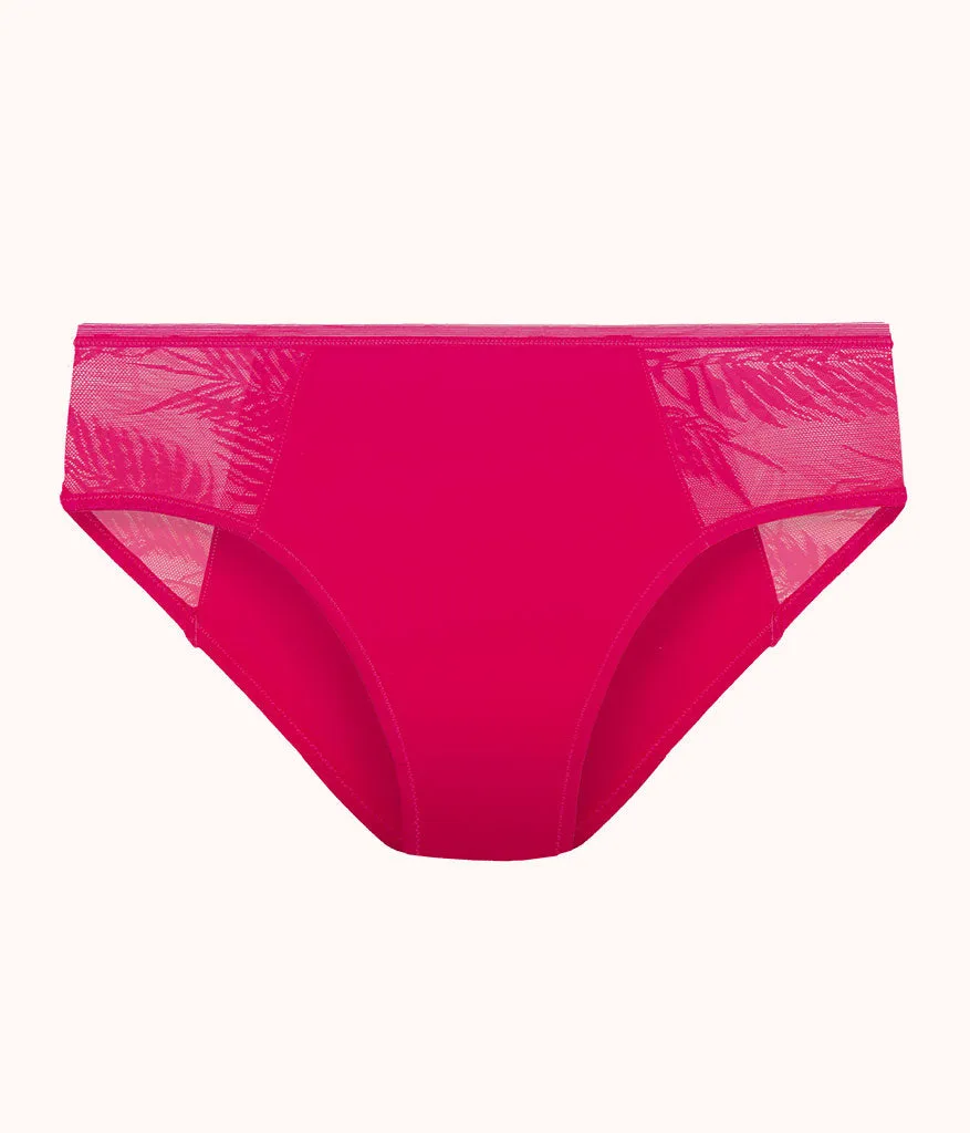 The Smooth Lace High Waist Bikini: Magenta