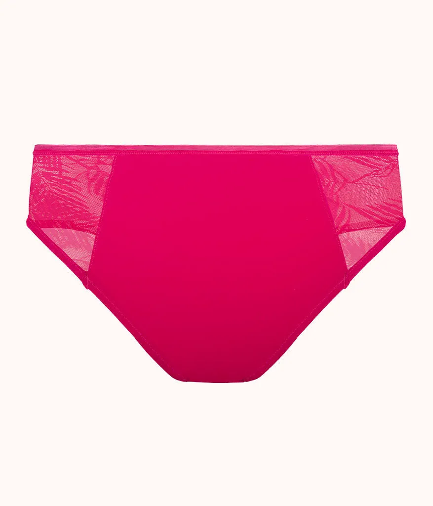 The Smooth Lace High Waist Bikini: Magenta