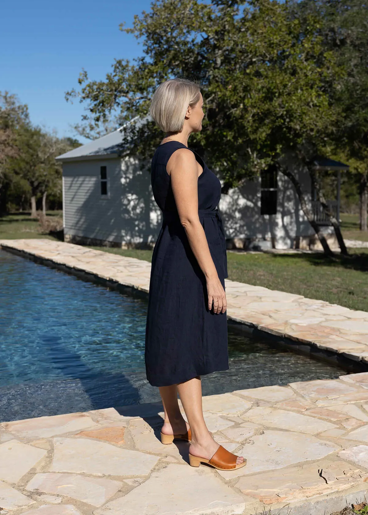 The Stella Dress in Navy