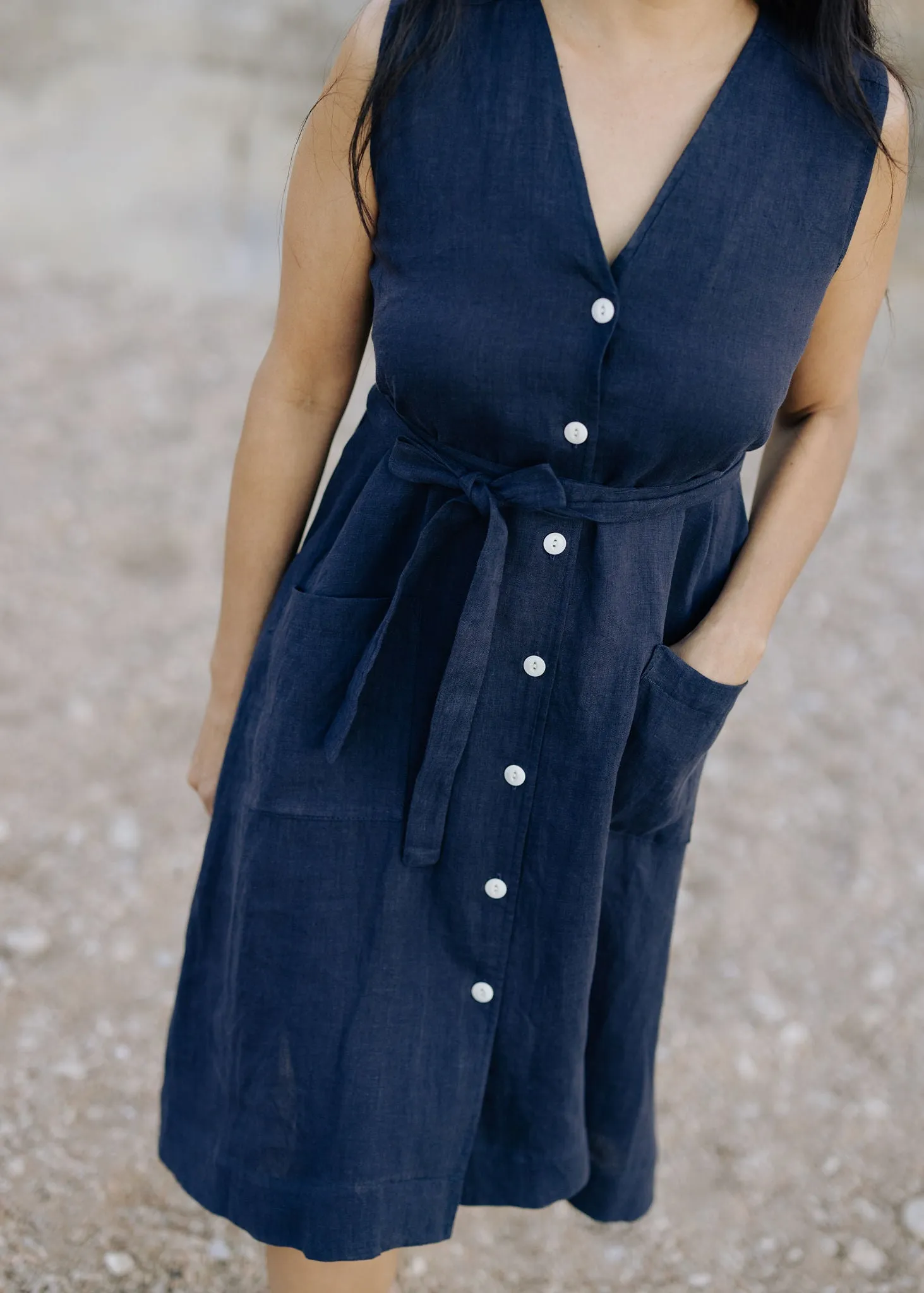 The Stella Dress in Navy