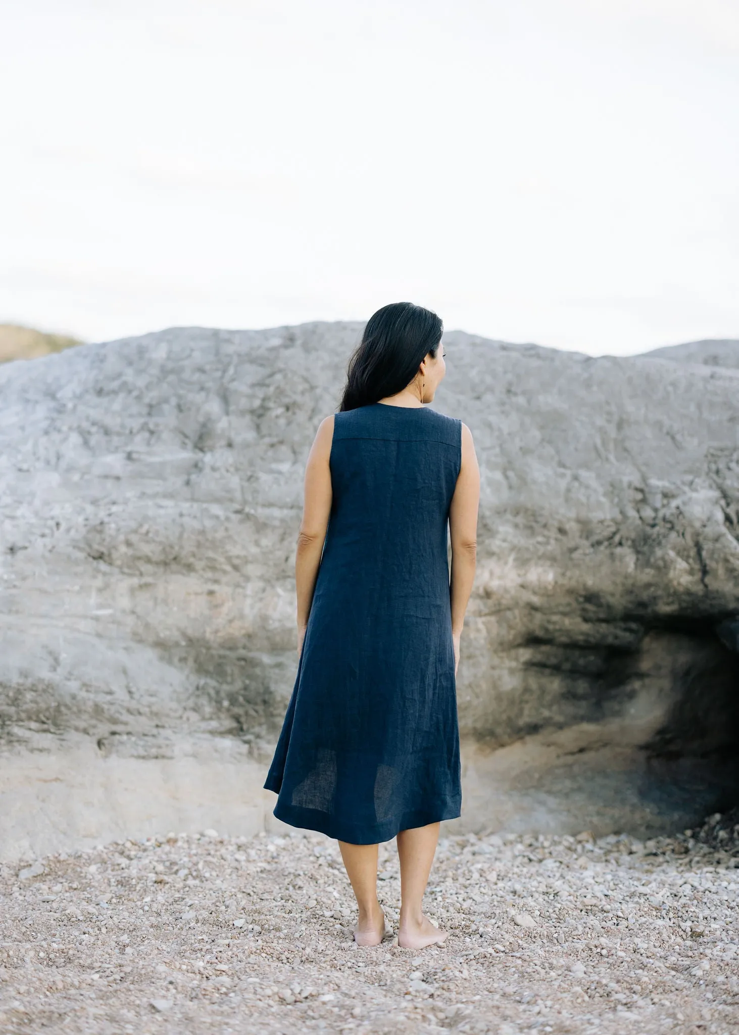 The Stella Dress in Navy