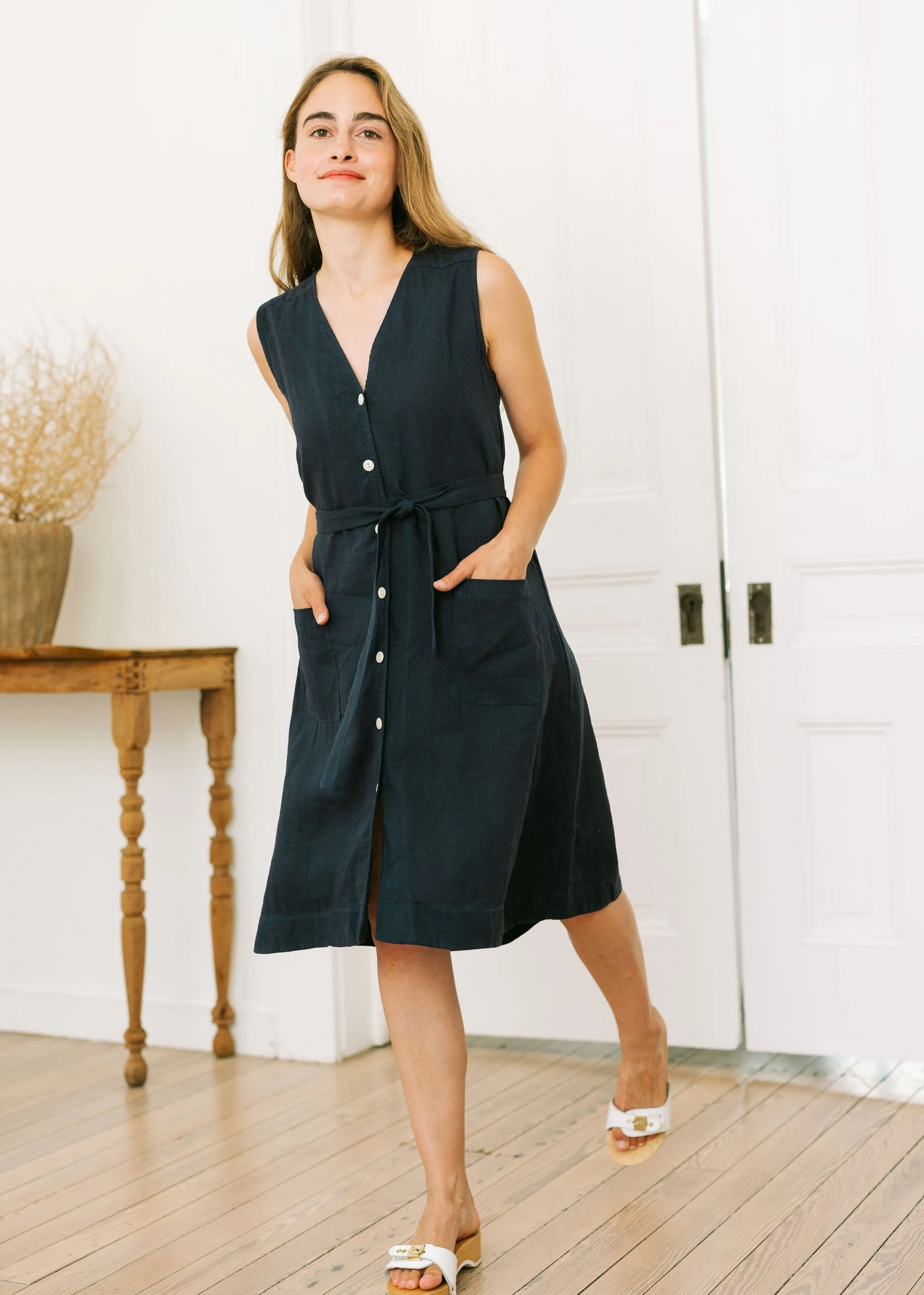 The Stella Dress in Navy