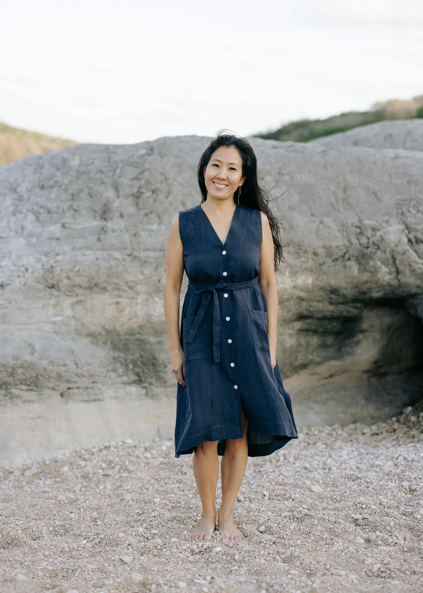 The Stella Dress in Navy