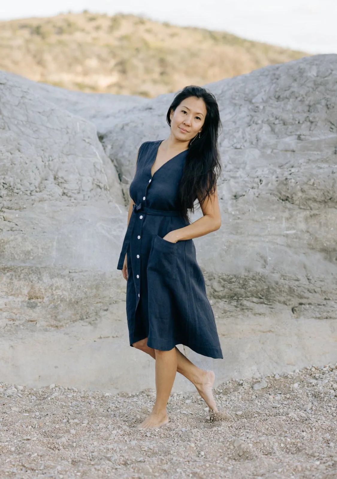 The Stella Dress in Navy