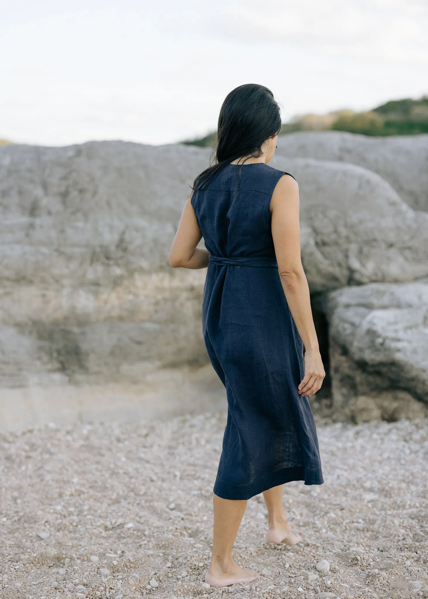 The Stella Dress in Navy