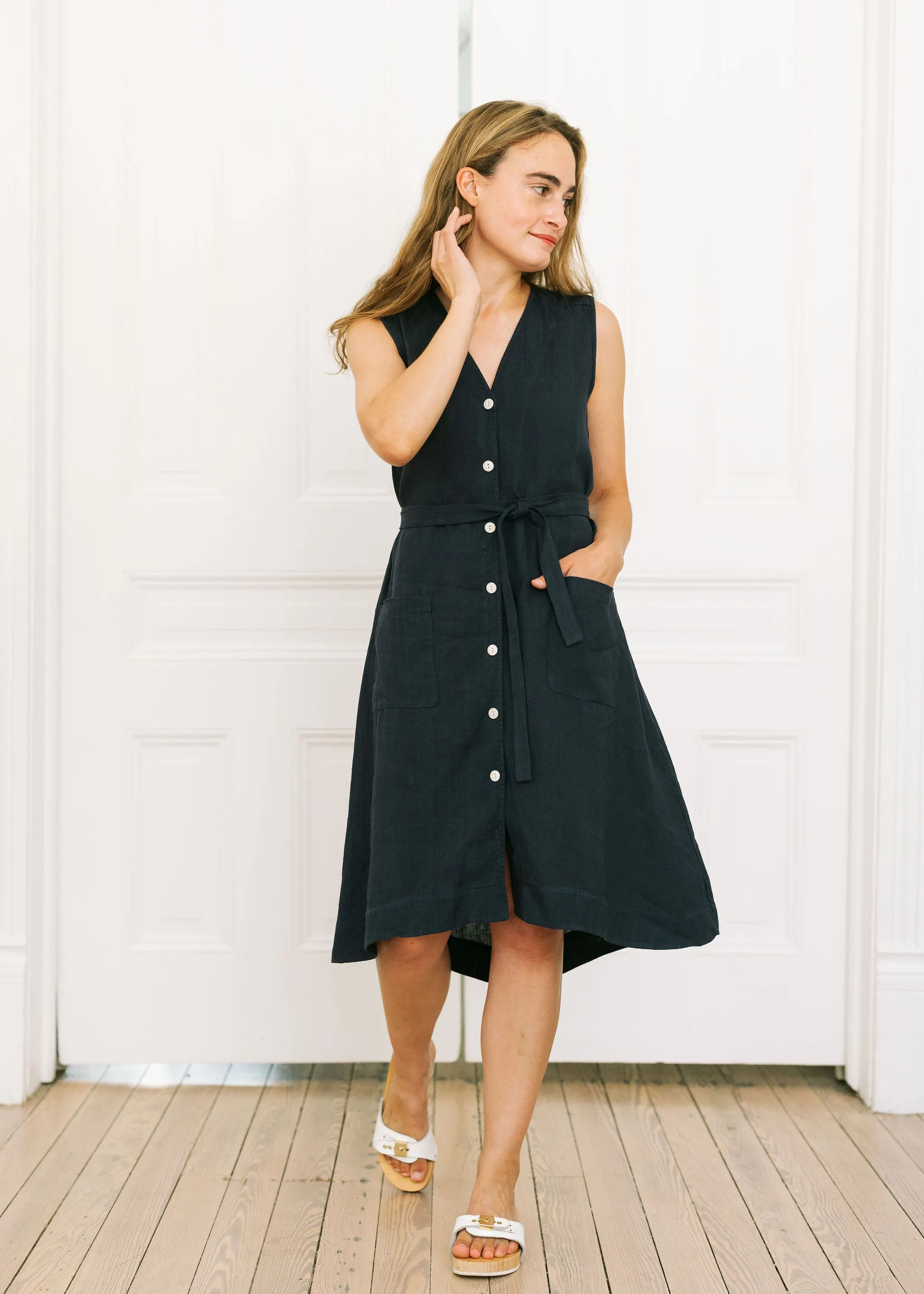The Stella Dress in Navy