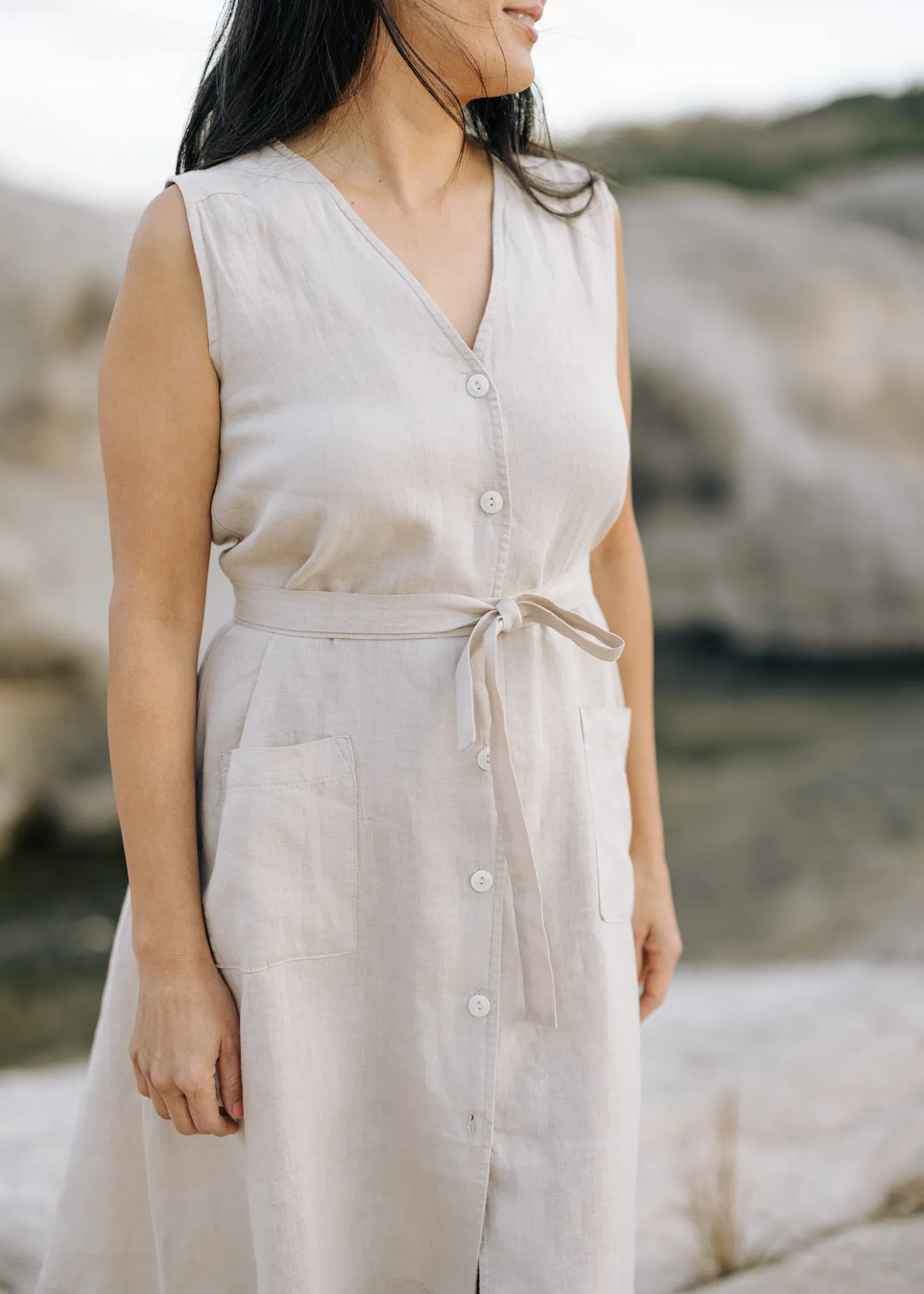 The Stella Dress in Sandstone