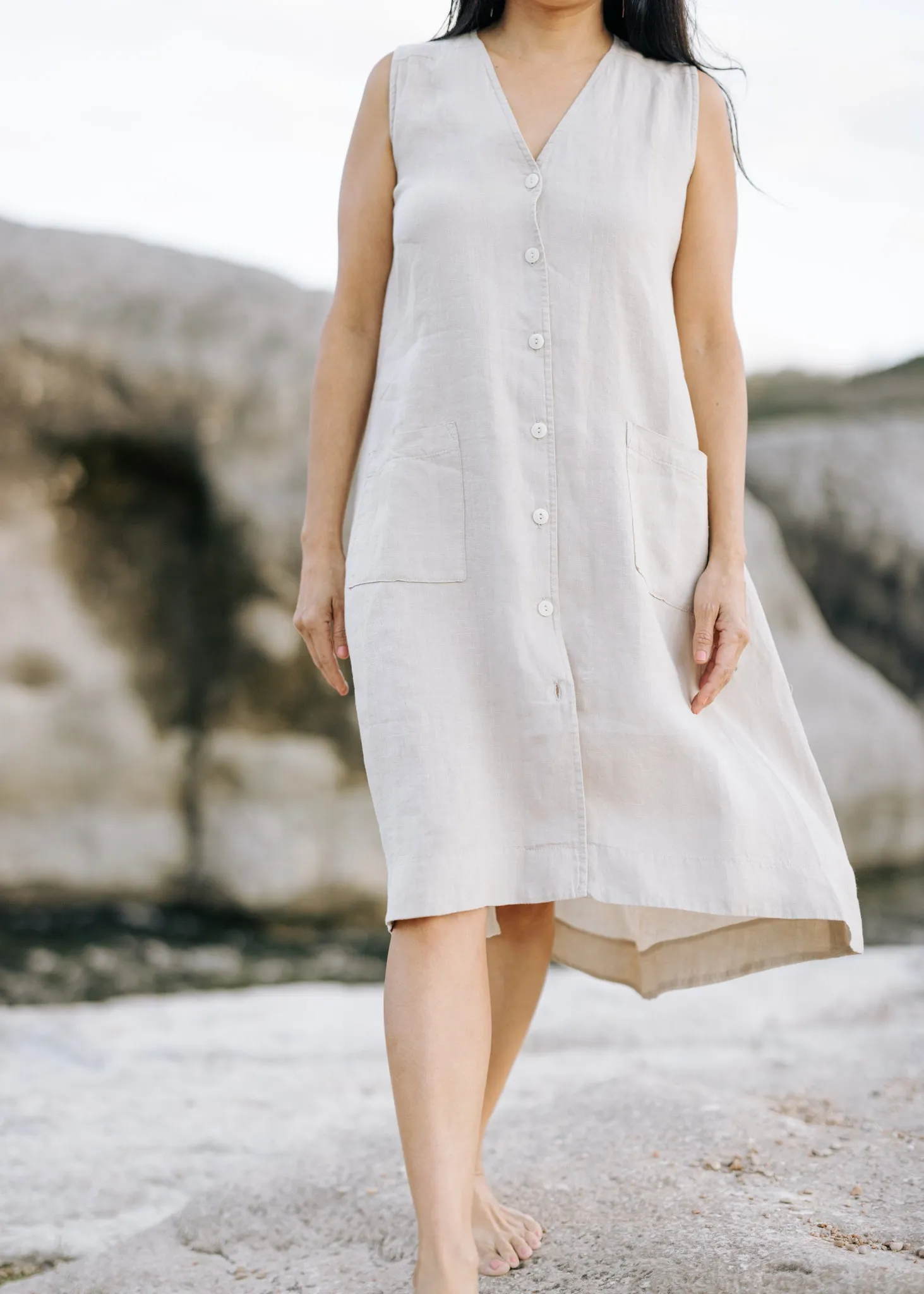 The Stella Dress in Sandstone