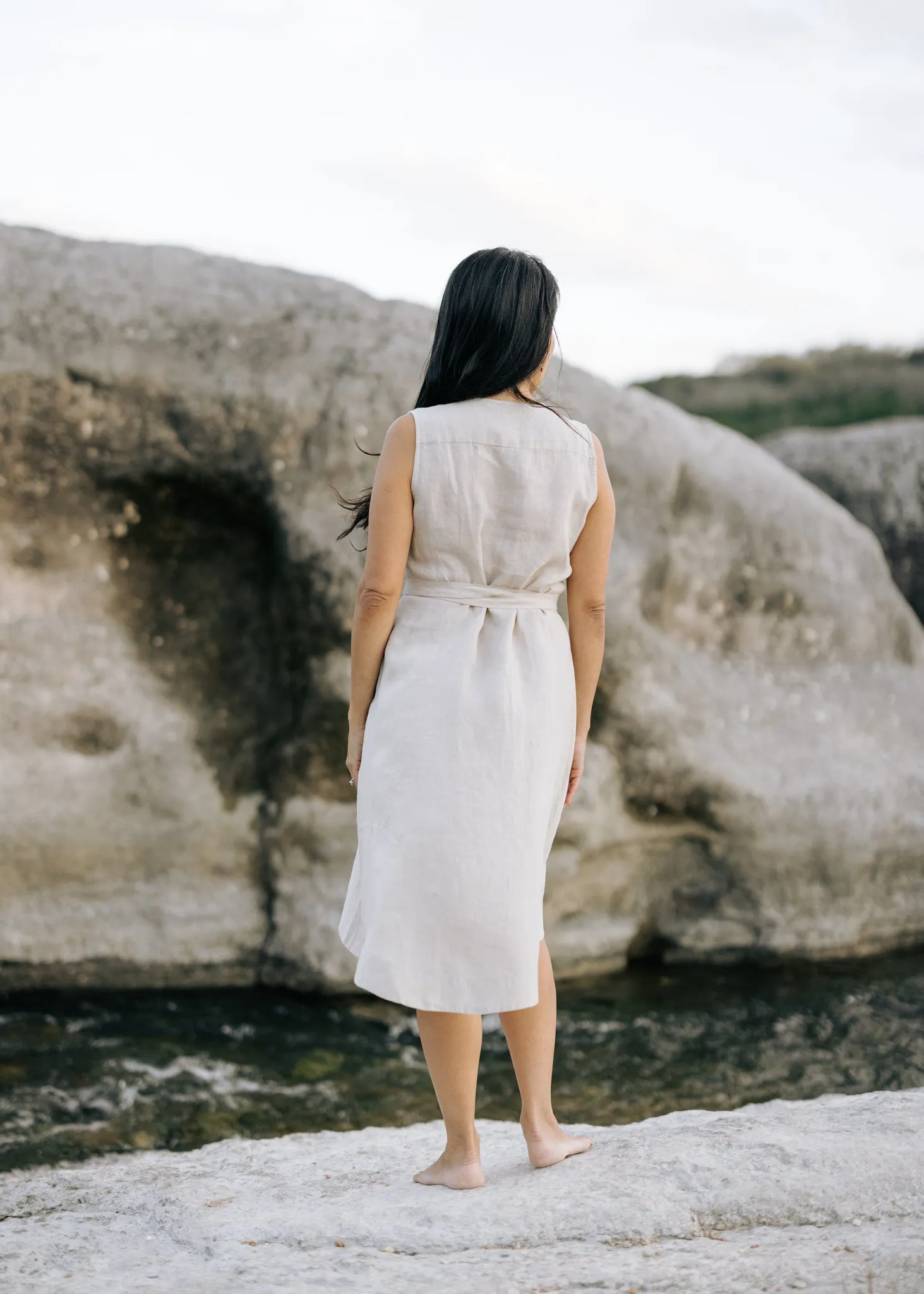 The Stella Dress in Sandstone