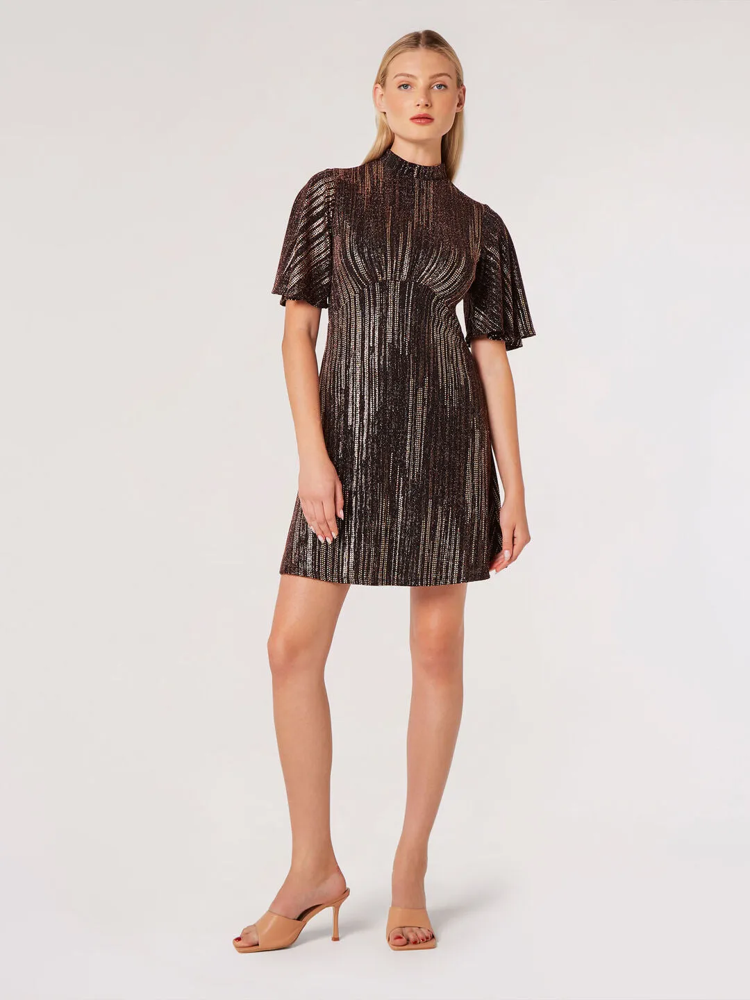 The Suki Metallic Sparkle Mini Dress