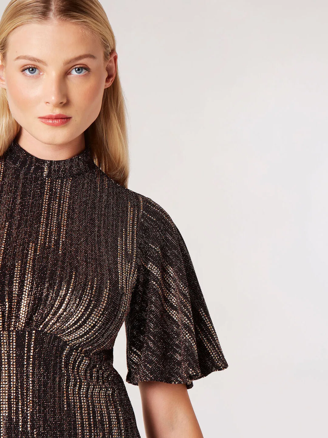 The Suki Metallic Sparkle Mini Dress