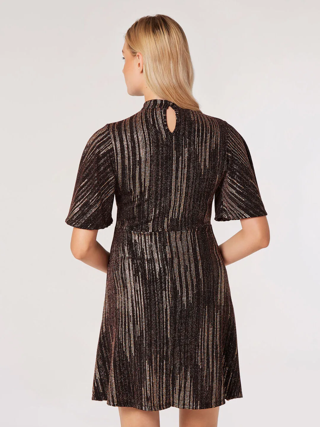 The Suki Metallic Sparkle Mini Dress