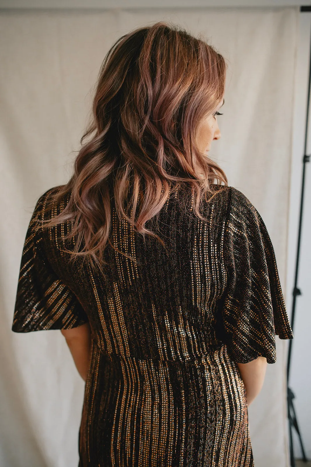 The Suki Metallic Sparkle Mini Dress