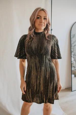 The Suki Metallic Sparkle Mini Dress