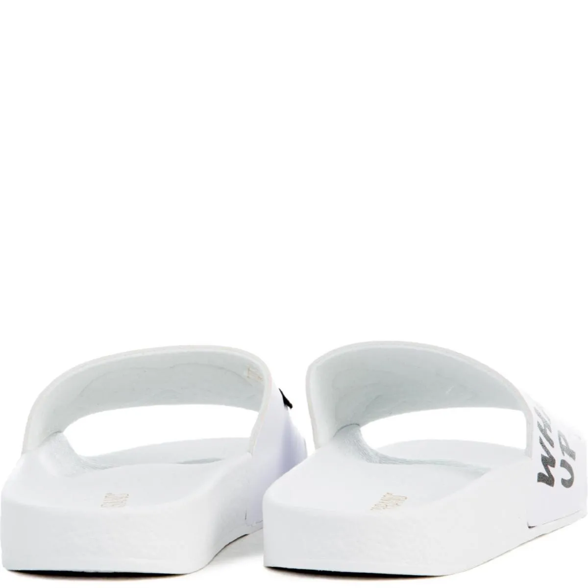 The What Up Bro Slides in White and Black