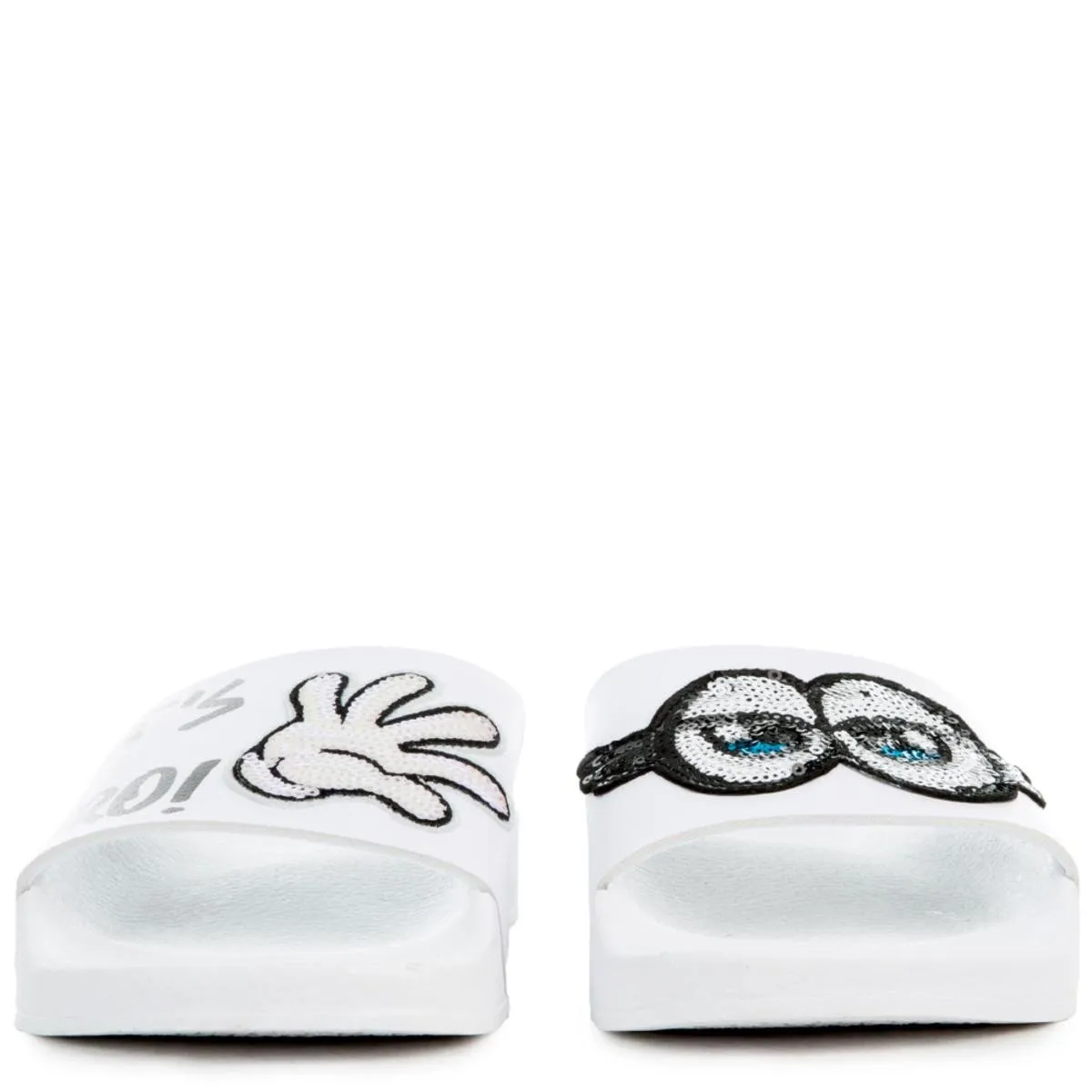 The What Up Bro Slides in White and Black