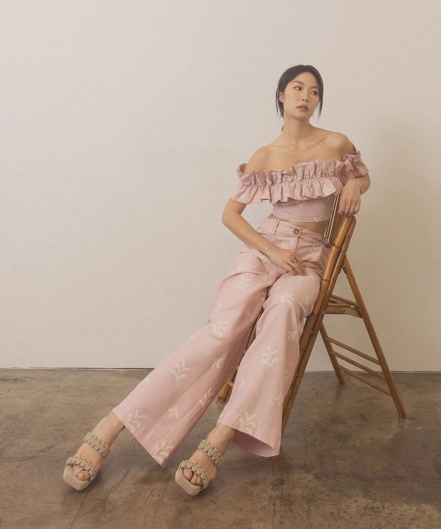 The Zenda | Taupe Braided chunky platform party heel