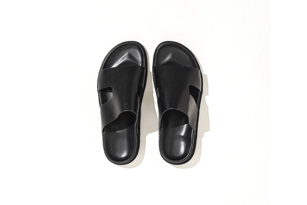 Toshio Black Slide Sandals