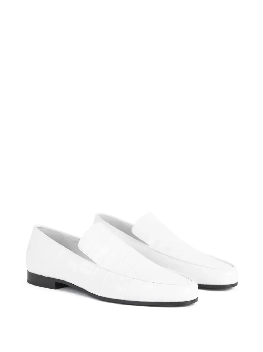 TOTEME crocodile-effect leather loafers