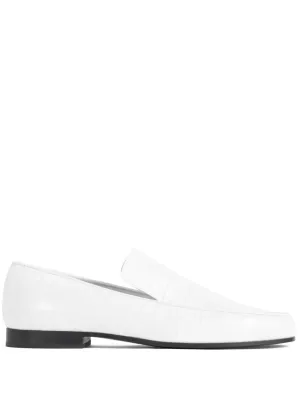 TOTEME crocodile-effect leather loafers