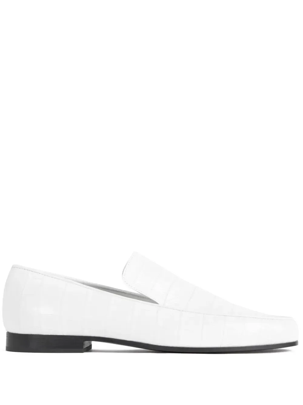 TOTEME crocodile-effect leather loafers