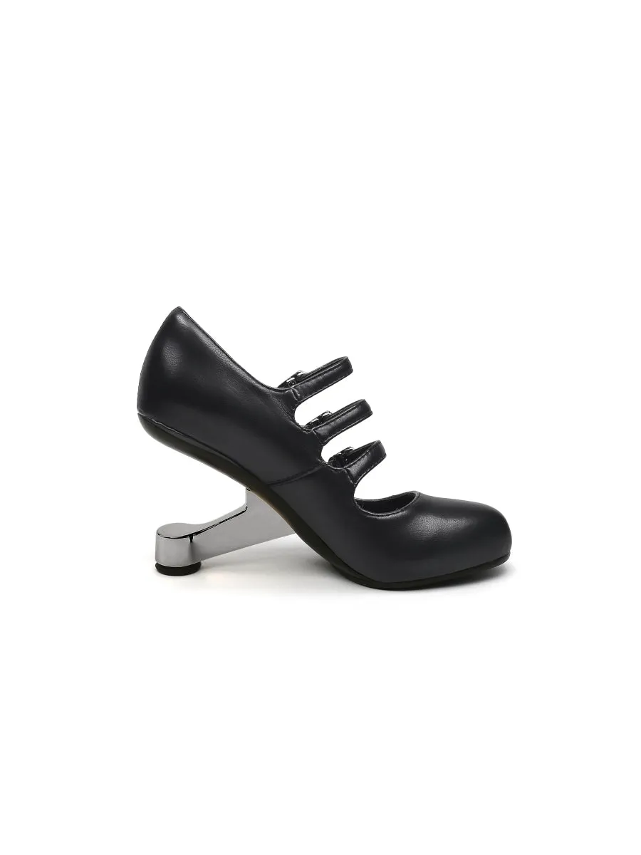 Trix Black Heel Mary Jane