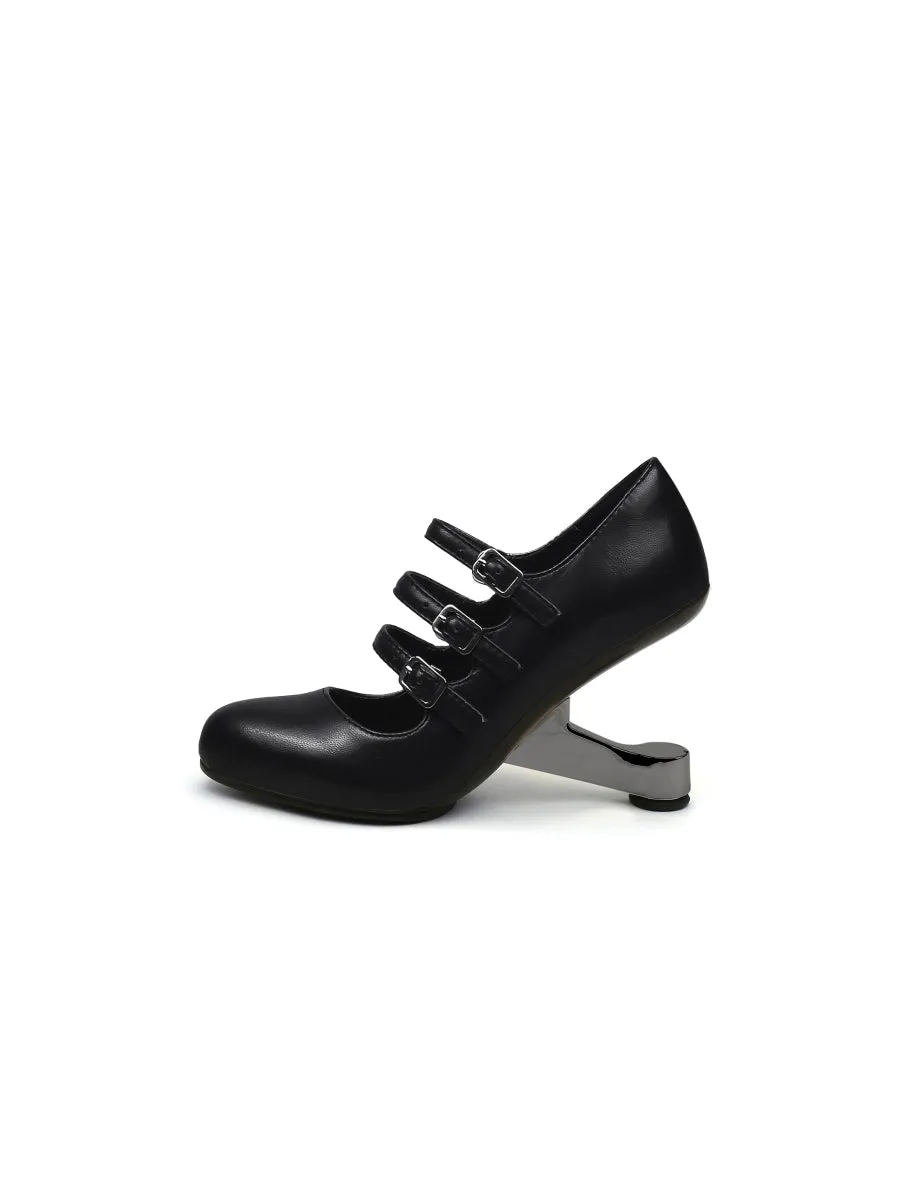 Trix Black Heel Mary Jane