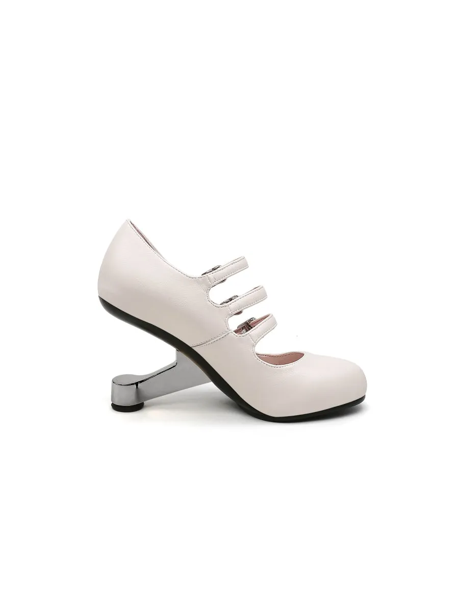 Trix Ivory Heel Mary Jane