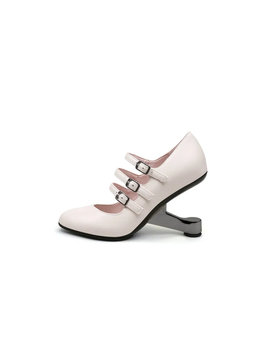 Trix Ivory Heel Mary Jane