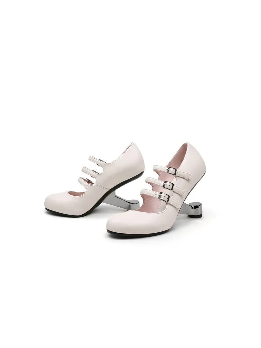 Trix Ivory Heel Mary Jane