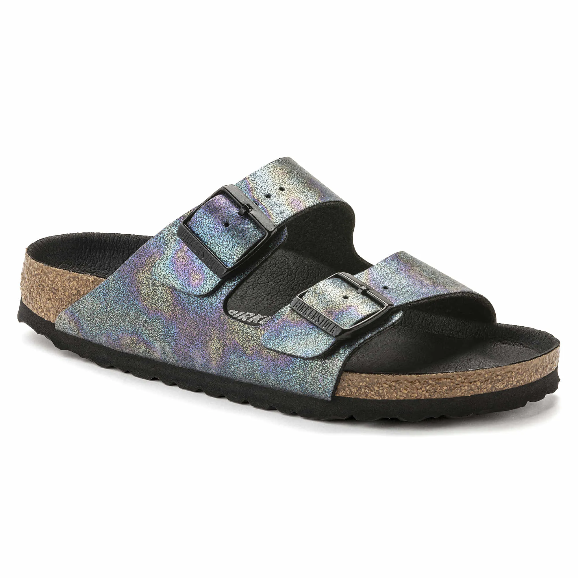 UNISEX BIRKENSTOCK ARIZONA VEGAN MICROFIBER | IRIDESCENT BLACK
