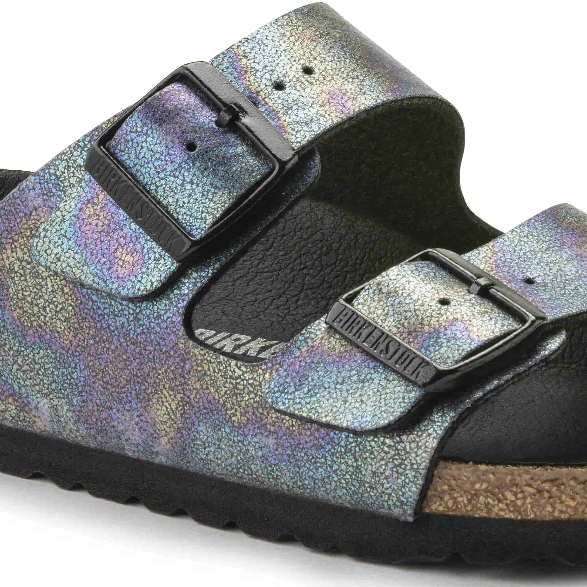 UNISEX BIRKENSTOCK ARIZONA VEGAN MICROFIBER | IRIDESCENT BLACK