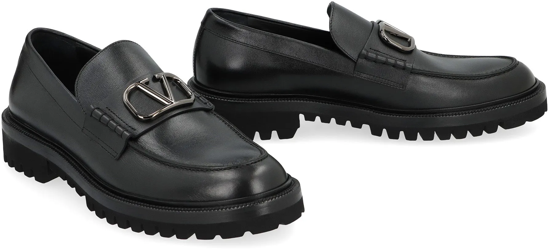 Vlogo leather loafers