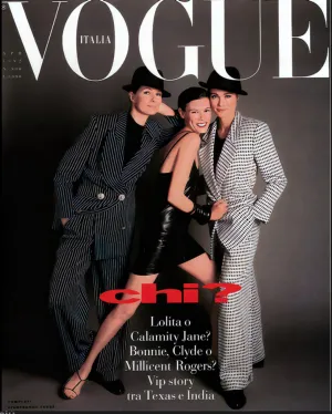 VOGUE Magazine Italia April 1992 KATE MOSS Helena Christensen SHALOM HARLOW Ghauri